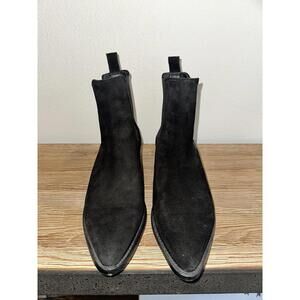 Mezcalero Men's Black Suede Chelsea Boots Pointed Toe Size 10 US